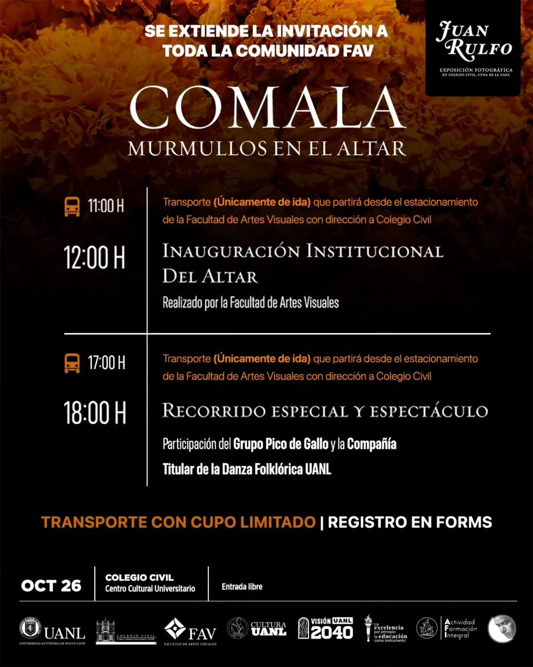 Comala: murmullos en el altar — cartel o imagen del evento