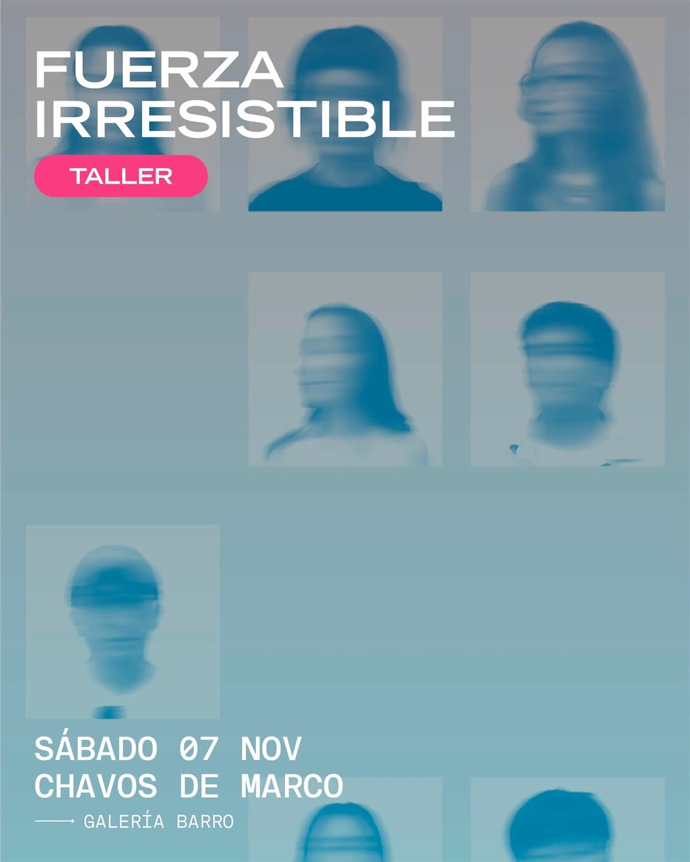Fuerza irresistible · Revisión de portafolio — cartel o imagen del evento