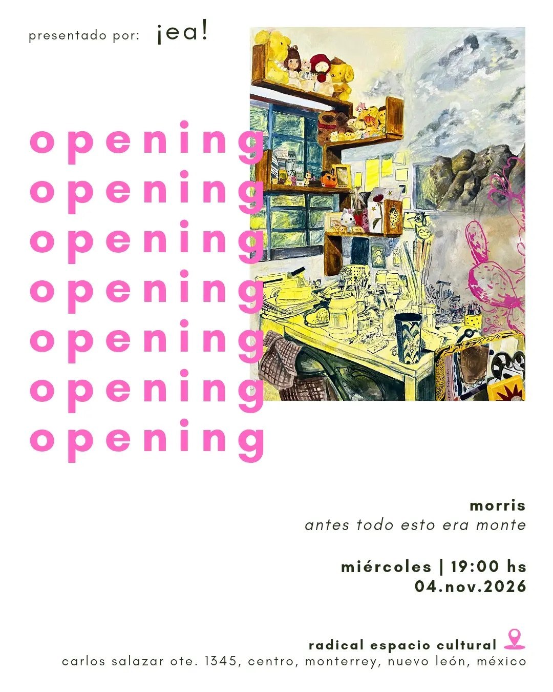 antes todo esto era monte — cartel o imagen del evento