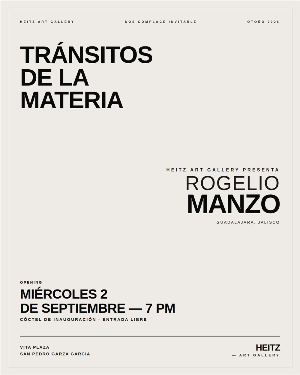 Tránsitos de la materia — cartel o imagen del evento